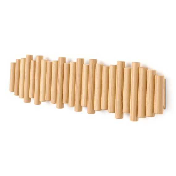 Вешалка настенная Picket, 61 см, 8 крючков, натуральное дерево, UMBRA, фото , изображение 10