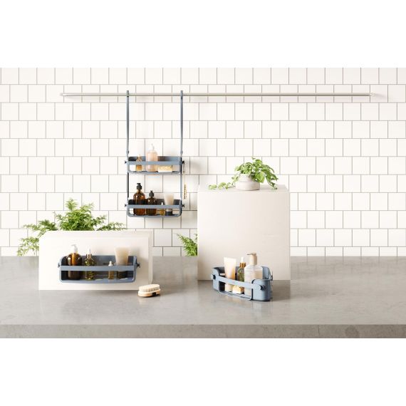 Органайзер для душа Flex Adhesive, голубой, UMBRA, фото , изображение 5