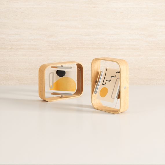 Фоторамка двусторонняя Bellwood,16х22 см, натуральное дерево, UMBRA, фото , изображение 3