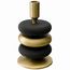 Подсвечник Stone, 20 см, черный/античная латунь, Bergenson Bjorn, фото , изображение 4